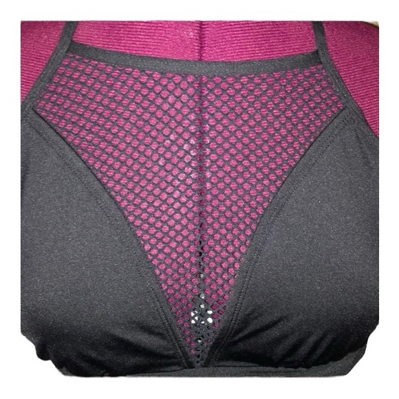 Black halter mesh bikini top - Picture 2 of 4